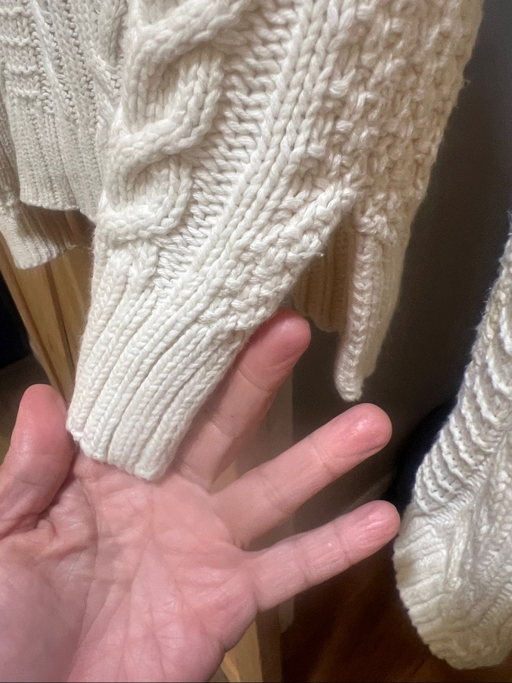 Ralph Lauren Cream Cable-Knit Crewneck Sweater size x large - Picture 10 of 12
